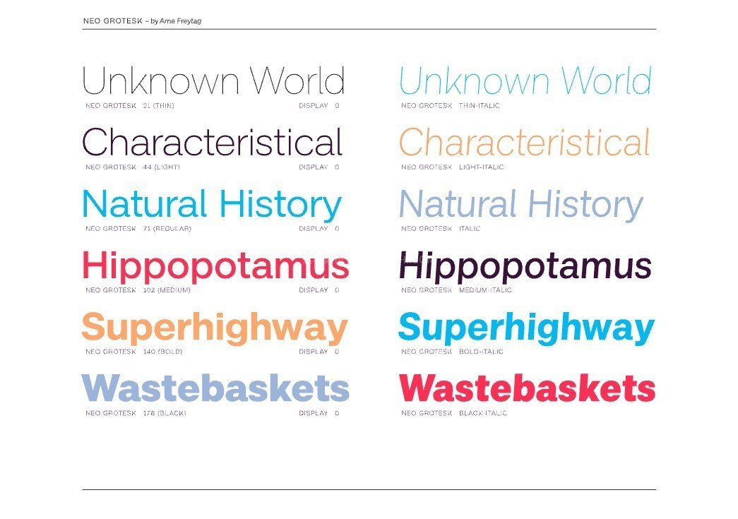 Neo Grotesk 系统无衬线可变字体家族